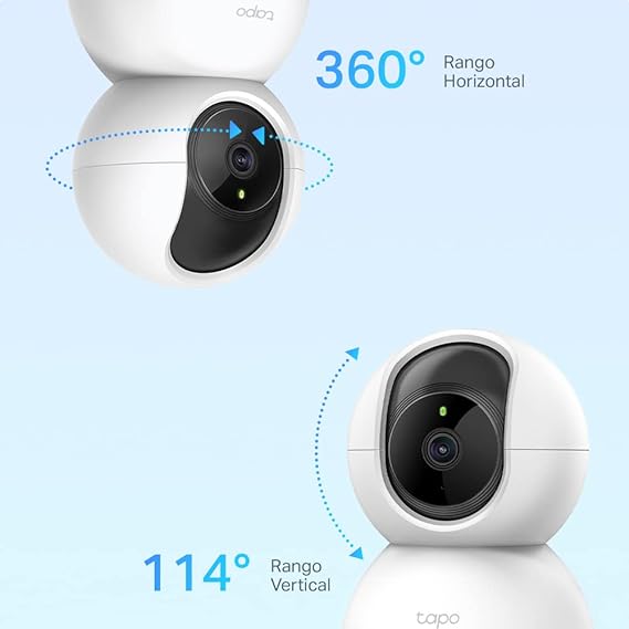 TP-Link Tapo TC70, Cámara Wi-Fi de Seguridad Interior,1080P, Cámara IP Domo  360°