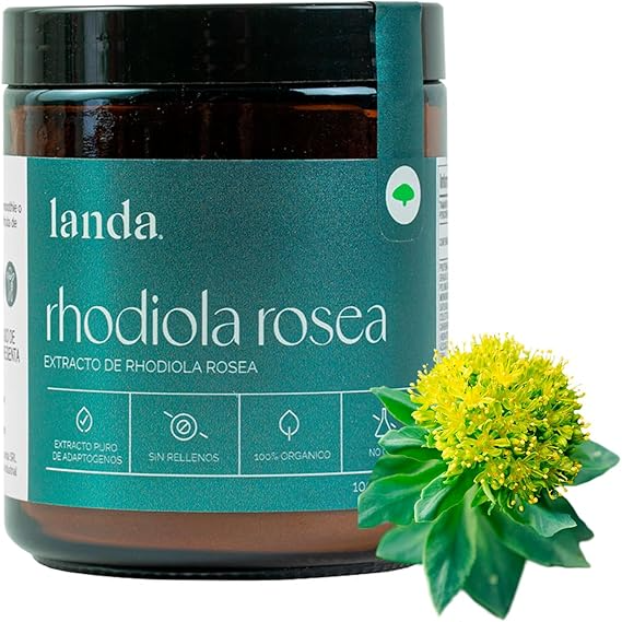Landa Adaptogenos LANDA | Extracto de Rhodiola Rosea | Orgánica 10:1 | Potente A