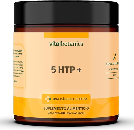5 HTP/Hidroxitriptofano. Con 60 capsulas de 500mg (2 meses). VitalBotanics. Mult