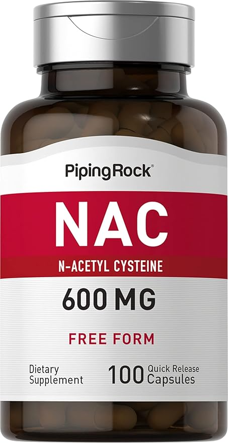 N-Acetyl Cysteine 600 mg (NAC) 100 Capsules by Piping Rock Health Products