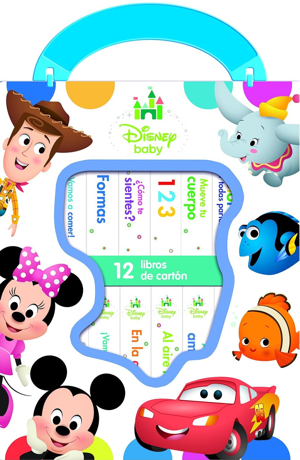 Libro - Disney Baby: Mi Primera Biblioteca - 12 Libros De Cartón - Incluye perso