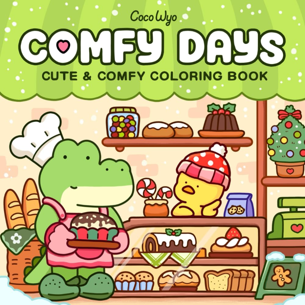 Libro - Comfy Days: Coloring Book for Adults and Teens Featuring Super Cute Anim