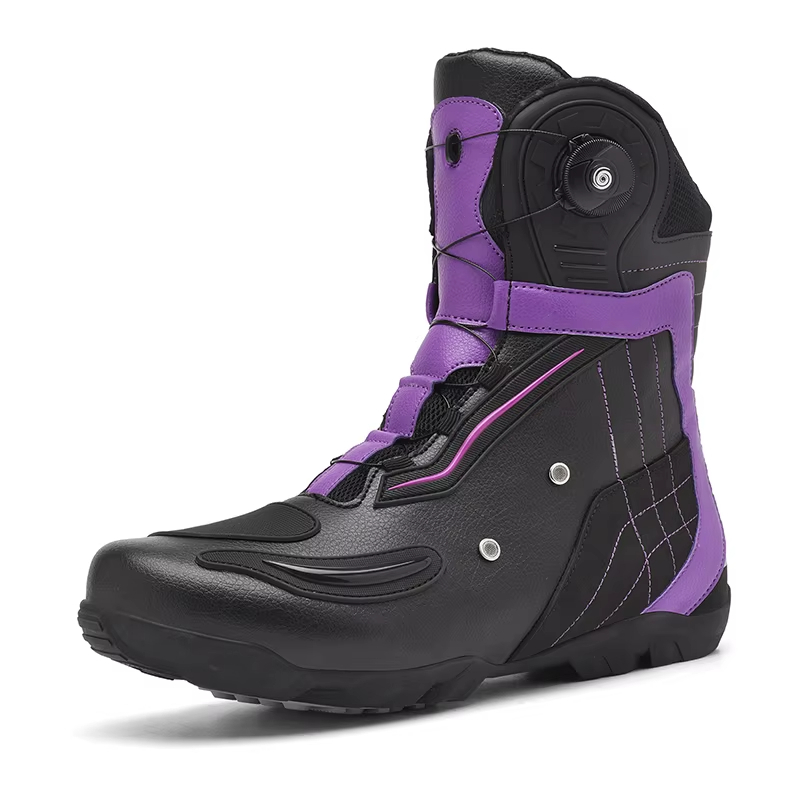 Botas Alpinestars de cuero impermeables Black Purple