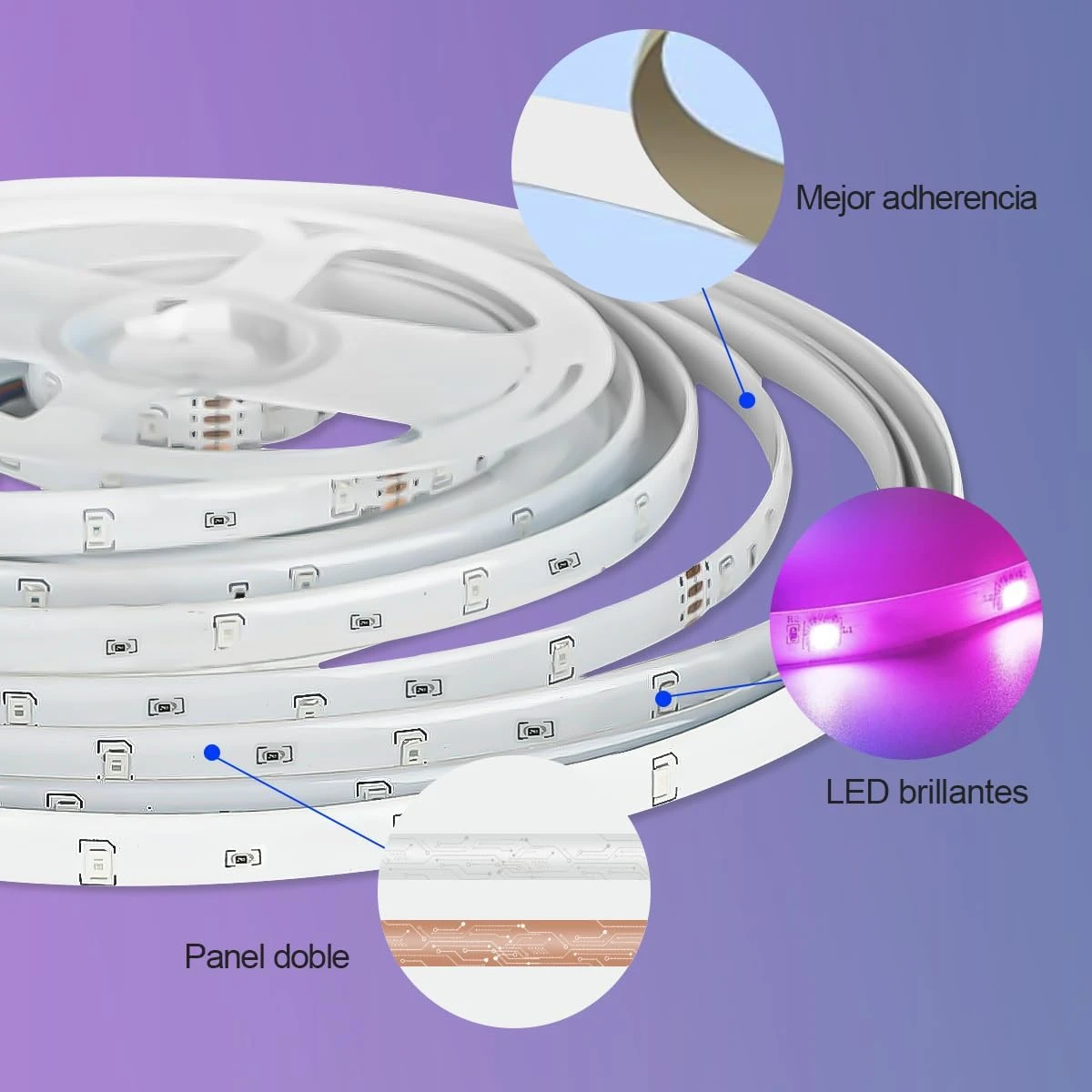 Luces led Compatible Alexa  HIFILUZ 32M WiFi 3535 RGB