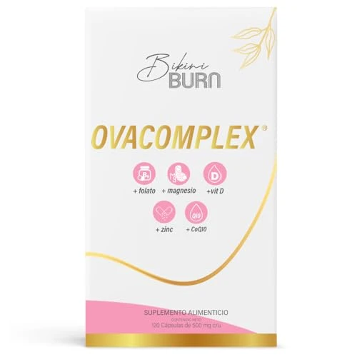Bikini Burn Ovacomplex | Cápsulas Con Berberina, Folato- Balance femenino, con Magnesio, Coenzima Q10, VitD y Zinc, 120 capsulas para mujer