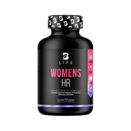 B Life Vitaminas para el Cabello de la Mujer | 90 Cápsulas | 2000 mg por porción | Colágeno Hidrolizado, L-Cisteína, L-Lisina, L-Metionina, Vitamina C, Ácido Hialurónico, Zinc, Vitamina A, Biotina y Selenio | Womens HR.