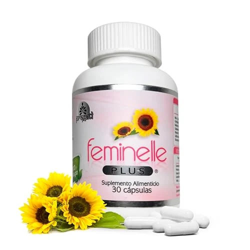 Feminelle Plus – Cimicifuga, Zinc, Vitamina D3 y Magnesio | Suplemento Natural para la Menopausia y Osteoporosis | 750 mg por Cápsula