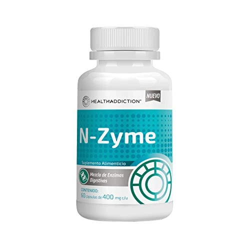HEALTHADDICTION - Enzimas Digestivas Avanzadas, 60 Cápsulas de 400mg con Lactasa, Proteasa, Amilasa y Papaína, Suplemento para Mejora Digestiva