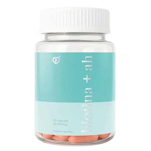 CARO FIT | Biotina + Ácido Hialurónico - Suplemento para Cabello, Piel y Uñas Saludables | 30 Cápsulas de 500 mg
