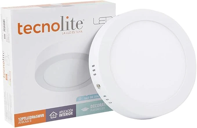 Lámpara Plafón LED Techo 12 W, Luz de Día, Iluminación Interiores, No atenuable, LED integrado