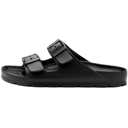 Getac CHANCLAS MUJER, SANDALIAS HOMBRE EVA con Suela Gruesa Antiderrapante PANTUNFLAS Unisex, Doble Broche ajustable Secado rápido Ligeras.