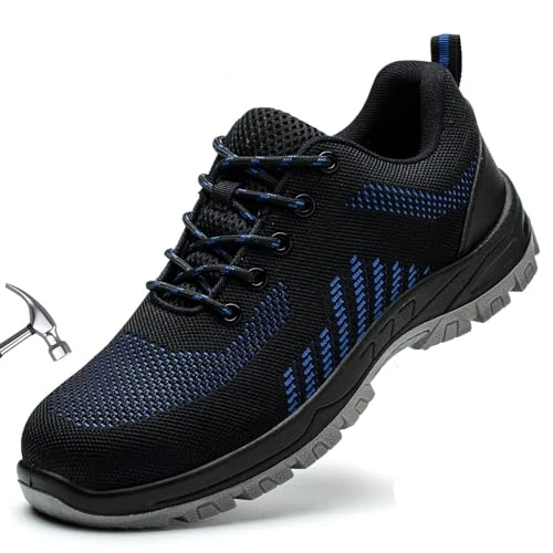 MOFEELE Tenis de Seguridad Industrial con Casquillo, Zapatos de Trabajo para Hombres, Botas de Industriales Transpirables Comodo Antideslizante