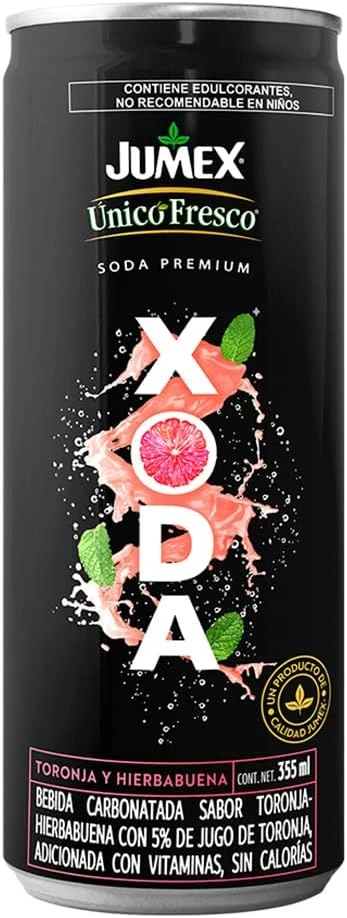 Bebida Carbonatada Único Fresco Xoda Toronja