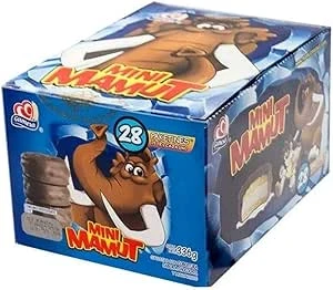 Mamut Mini De Gamesa Con 28 Paquetes Pequeños -Galletas Cubiertas De Chocolate