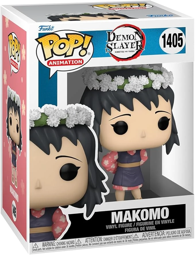 Funko Pop! Animation: Demon Slayer - Makomo - (Flower Headdress) - Guardianes de la Noche - Figura de Vinilo Coleccionable - Idea de Regalo - Mercancia Oficial - Juguetes para Niños y Adultos