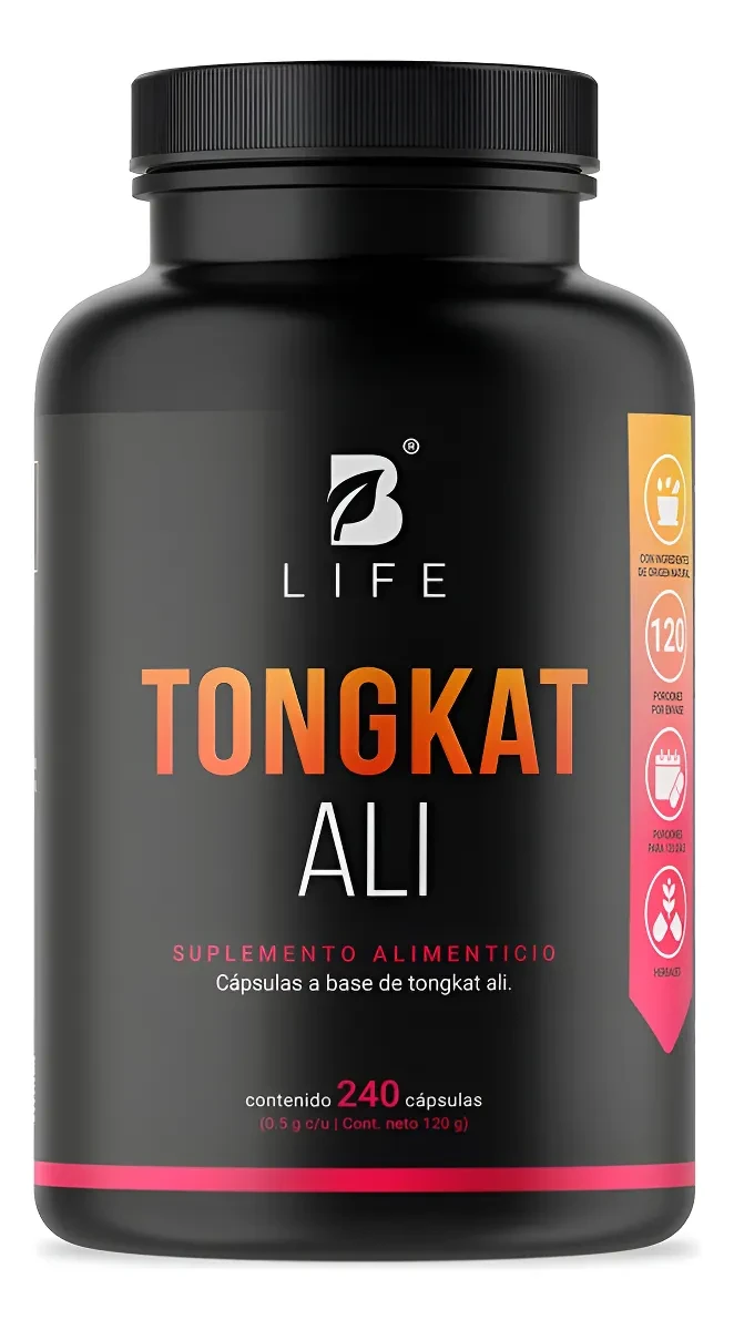 Tongkat Ali 100% Puro De 240 Cápsulas. B Life Tongkat Ali Sabor Sin sabor