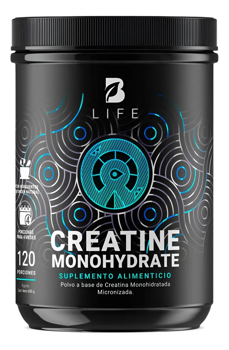 Creatina Monohidratada 120 Tomas Creatine Monohydrate B Life Sabor Sin Sabor