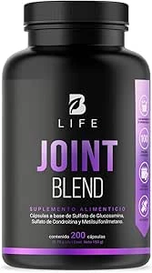 B Life Company Glucosamina, Condroitina y MSM 200 Cápsulas 1500 mg por porción. Ingredientes Naturales. Joint Blend.