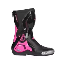 Botas de motocicleta BENKIA Negro con Rosado
