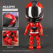 Modelo Transformable muñeca jinete aleación casco ROJO
